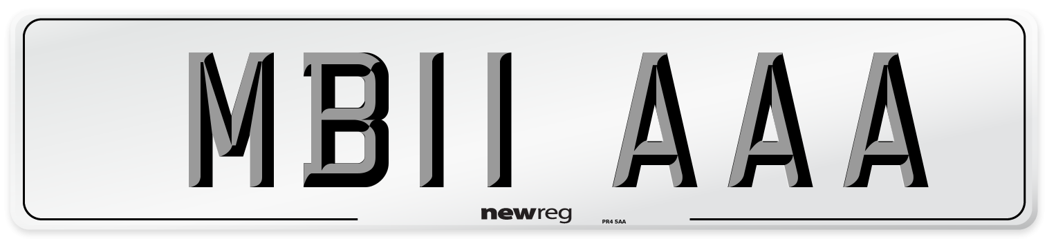 MB11 AAA Number Plate from New Reg